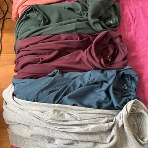 Uniqlo Supima Cotton Color Pullover Sweatshirts - set of 5 size L, XL
